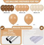 2 Sets Adjustable Balloon Column Stand Kit with Bases (Neutral Boho Brown) - Image 3