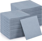 200 Pcs Dusty Blue Cocktail Napkins Disposable 10 x 10" Linen by Janlaugh