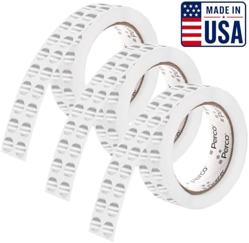 Perco Metallic Silver Perforated Round Circle Dot Sticker 1/2-Inch Labels — 3 Rolls, 9,000 Stickers — Packaging, Labeling for Asset Tags, Equipment ID & Modern Coding, Strong Adhesive — Made in USA by Perco