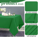 6 Pack Tablecloth 60 x 102 inch Polyester Table Cloth for 6 Foot Rectangle Tables,Stain and Wrinkle Resistant Washable Fabric Table Covers Polyester Green Table Clothes for Wedding,Party,Banquet - Image 3