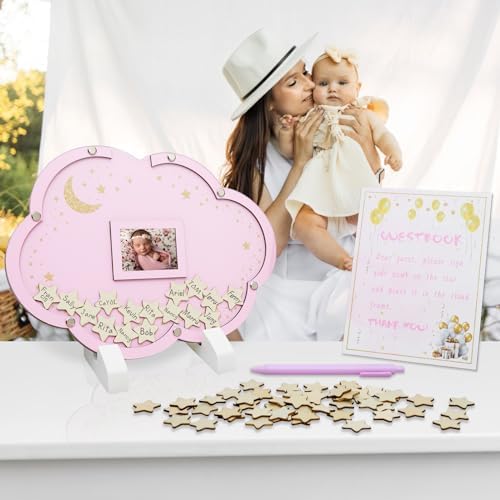 xiheer Baby Shower Guest Book Alternatives, Cloud Baby Shower Decorations - Image 5