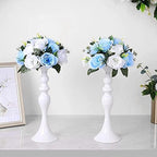 10Pcs Artificial Rose Balls for Centerpieces (Blue & White) - Image 4