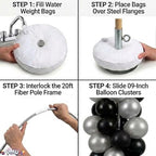 PMU DIY Professional Balloon Arch Deluxe Kit (Black and Silver) Balloon Garland for Party Decoration, Decoration Kit for Birthday Party, Wedding, Graduation, Baby Shower (41687-61646) Pkg/1 - Image 6