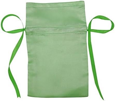Darling Souvenir 50 Satin Drawstring Gift Pouch Small Wedding Party Favors Bag - 8" x 10" inches Baby Shower Thank You Pouches- Mint Green - Image 2