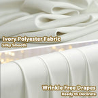 20×10 Ivory Backdrop Curtain for Wedding Party Decorations Wrinkle Free - Image 3