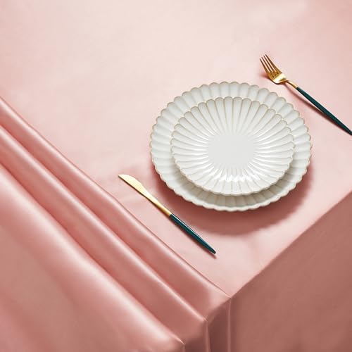 6 Pack Satin Table Cover Rectangle, Rose Gold, 60 x 120 Inches - Image 3