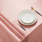 6 Pack Square Satin Table Cover, 52 x 52 Inches, Rose Gold - Image 3