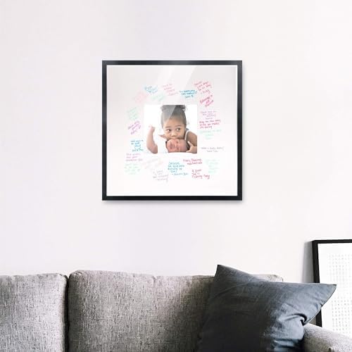 Poster Palooza 20x20 Black Autograph & Signature Picture Frame With White Square Opening Photo Mat for 6x6 Pictures - With Pens, UV Acrylic & Foamboard Backing - Image 6