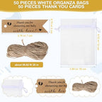 Misdary 50 Set Baby Shower Favor Gift for Guest Baby Shower Keyring, Gold - Image 3