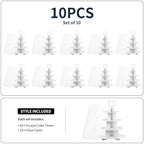 4-Tier Cupcake Stand, 10 Set Cardboard Cupcake Tower with Clear Cover, Dessert Cup Cake Stand Tower for Birthday Wedding Party Decoration,Afternoon Tea Stand, Cupcake Tier Stand - Image 4