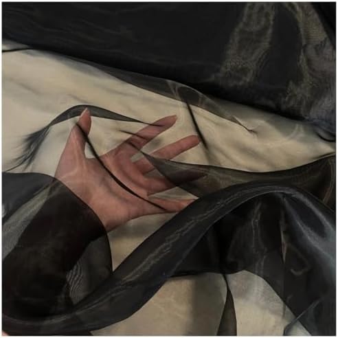 95 Yard Organza Fabric 44" Wide for Wedding Event Décor - Black - Image 3