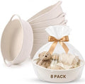 8 Packs Gift Baskets Empty, Small Woven Basket for Gifts,8 Bag & 24 Ribbons by RockBerry