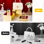 Leinuosen 7 Pcs Large Buffet Risers Set 6" to 12" Acrylic Display Box Catering Dessert Table Riser Food Display Decorative Stand with Hollow Bottom for Catering Supplies(Gold, Square) - Image 4