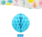 PATIKIL 10pcs 14" Honeycomb Balls Tissue Paper Pom Poms, Party Hanging Paper Honeycomb Balls Decoration for Birthday Wedding Home Backdrop Decor, Dark Blue - Image 3