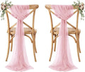MDS Pack of 75 Chiffon Chair Sashes for Wedding & Event Décor - Dusty Rose by MDS