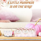 Funnymoom 50 Sets a Little Pumpkin Is on the Way Acrylic Clear Shot Glasses Pink Pumpkin Baby Shower Favors for Guests Souvenir Thank You Tags with Organza Bags for Thanksgiving Party Decorations - Image 4