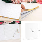 Andaz Press Personalized Wedding Guestbook with Gold Accents, Swirl Design White Guest Sign in Guest Registry 120 Pages 8.5 X 8.5 Memories Book for DIY, Scrapbook, Photo Album - Image 5