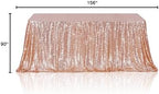Poise3EHome Rose Gold Sequin Tablecloth 90×156 Inch Rectangle Sparkly Fabric Table Cloth for Birthday Wedding Party Christmas Holiday Baby Shower Decoration - Image 6