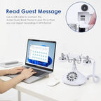 Audio Guest Book Wedding Phone – Customizable Voice Message Recorder for Weddings, Parties, Birthdays & Special Occasions (White) - Image 5