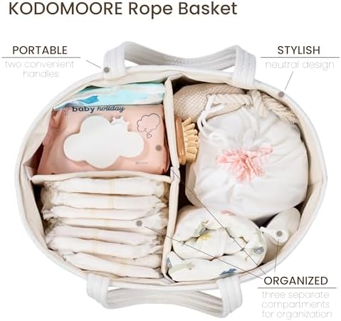 Diaper Caddy Organizer, Gift Basket for Baby Shower, Newborn Essentials - Image 4