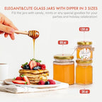 AuroTrends 3oz Mini Honey Jars 48-Pack with Lids & Wooden Dippers - Image 7