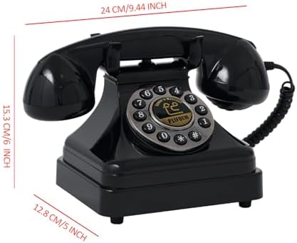 Audio Guest Book Wedding Phone,Audio Guestbook Phone Vintage Style Audio Message Voicemail for Graduation Retirement Party Birthdays Baby Shower Special Occasions (Black) - Image 2