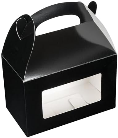 Restaurantware Black Paper Gable Box Take Out Container, 100 Pack by Restaurantware