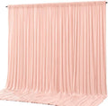 10x10ft Blush Pink Backdrop Curtain Panels for Parties - Wrinkle Free Polyester Photo Curtain Backdrop Wedding Back Drop Fabric Drapes for Party Decorations Background for Photography by WishCare