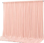 10x10ft Blush Pink Backdrop Curtain Panels for Parties - Wrinkle Free Polyester Photo Curtain Backdrop Wedding Back Drop Fabric Drapes for Party Decorations Background for Photography by WishCare