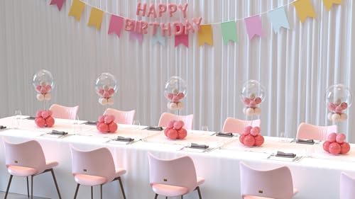 YALLOVE 10-Pack 15.75-Inch Clear Acrylic Balloon Centerpiece Stands - Image 5