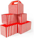 Happyhiram 40 Pack Christmas Red Striped Large Gable Boxes, 9x6x6 Inch by HappyHiram