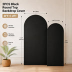Black Arch Cover 7.2 and 6ft Spandex Arch Backdrop Cover Set of 2 - Image 5