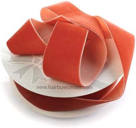2" Velvet Ribbon Single Sided Soft Plush Luxury Craft Trim for Hair Bows Sewing Gift Wrapping Decorations Floral Arrangements and DIY Projects (Burnt Orange, 25 Yards) by HairBowCenter