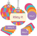 InchBug Personalized Name Label Combo Pack, 97-Piece, Tulip Field by Inchbug