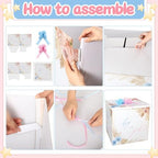 AmazingSpark 28in Giant Gender Reveal Gift Box Kit, Boho Flower - Image 3