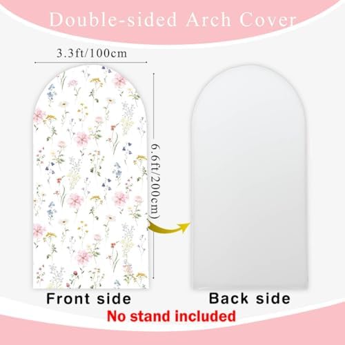 Little Wildflower on the Way Arch Backdrop Cover Baby Shower Party 6.6ft - Image 4