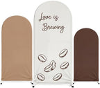 Tingjoo 3 Pcs Love is Brewing Arch Backdrop Cover, 4/5/6ft by Tingjoo