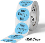 150 Custom Circle Roll BOPP Labels,Custom Sticker, Custom Text, Image, Logo Sticker for Business, Party, Wedding and Baby Shower Gloss/Matte Finish (2 inch Circle), ?Gloss/Matte Finish - Image 2