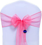 MDS Pack of 100 Organza Chair Sashes for Wedding & Event Décor – Coral - Image 2
