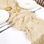 12 Pack Beige Cheesecloth Table Runner 10Ft 23 x 120 Inch - Image 6