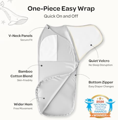 Momcozy Swaddles for Newborns, Quiet Fastener Swaddle for Infant 0-3 Months - Image 2