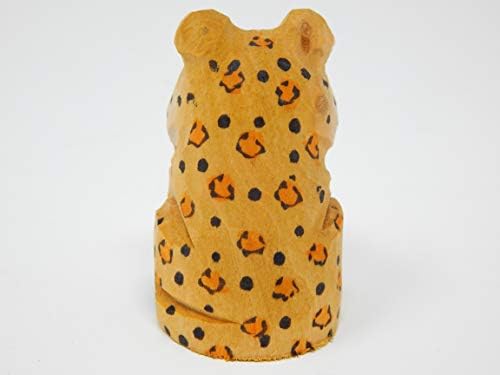 Leopard Jaguar Panther Wedding Cake Topper Love Bride Groom Engagement Anniversary Carved Wood Statue - Image 4
