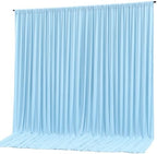 Blue Backdrop Curtain 10x10ft - Wrinkle Free Polyester Photo Curtain Backdrop Wedding Back Drop Fabric Drapes for Party Decorations Background for Photography by WishCare