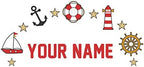 Oliver's Labels Premium Name Wall Decals - Matte Finish Personalized Wall Art for Kids' Rooms & Nurseries (Nautical) by Oliver%27s+Labels