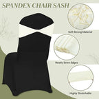 MDS Pack of 75 Spandex Chair Sashes Without Slider Buckles – Ivory - Image 3
