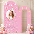 6.6FT Custom Foam Arch Backdrop Board with Photo, Name Customized 6FT Foam Board Backdrop for Parties Birthday Celebrations, Customized Decor Gifts for Women Her by YZPPDHFCCustomGift