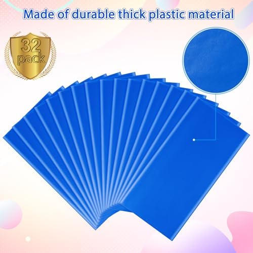 32 Pack Blue Plastic Tablecloth for Rectangle Tables, Premium Decorative Royal Blue Disposable Table Cloths for Parties, Rectangle Party Table Cover for Birthday, Wedding, Anniversary, 54 x 108 Inch - Image 4