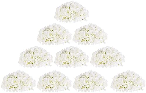 BLOSMON Fake Hydrangea Flower Ball Centerpieces for Wedding, 10 Pcs, White - Image 7