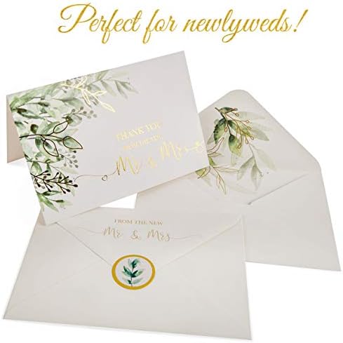 VNS Creations 100 Thick & Sturdy Blank Wedding Thank You Cards 4x6 Inches - Image 3