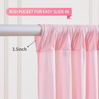 Pink Backdrop Curtains-Wrinkle-Free Polyester Photography Drapes Party Curtain Background for Baby Shower Wedding Decorations- 24 X10FT (Pink) - Image 5